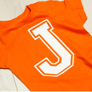 Personalised Orange Initial T-shirt