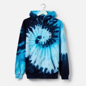 MKQ Good Vibes Only Blue Ocean Tie Dye Hoodie