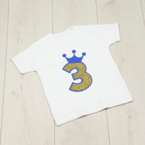 Prince Birthday Royal Blue Crown T-Shirt