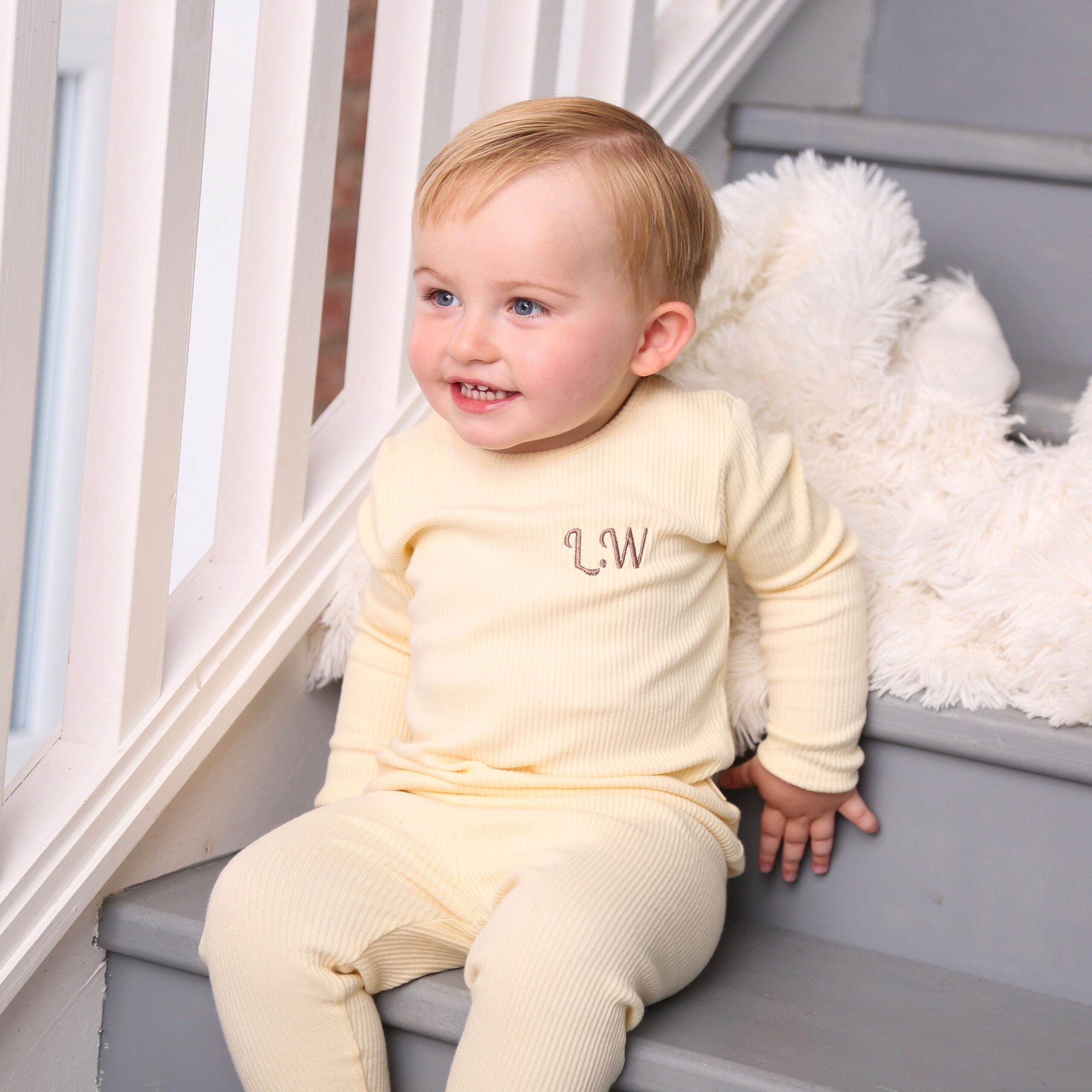 Personalised Vanilla Ribbed Loungewear