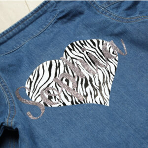 Personalised Baby Heart Denim Jacket