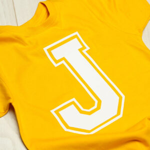 Personalised Yellow Initial T-shirt