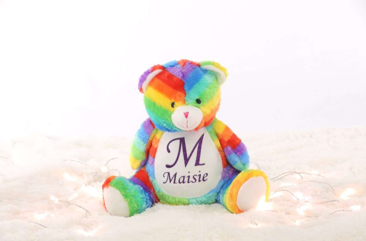 Personalised Rainbow Bear