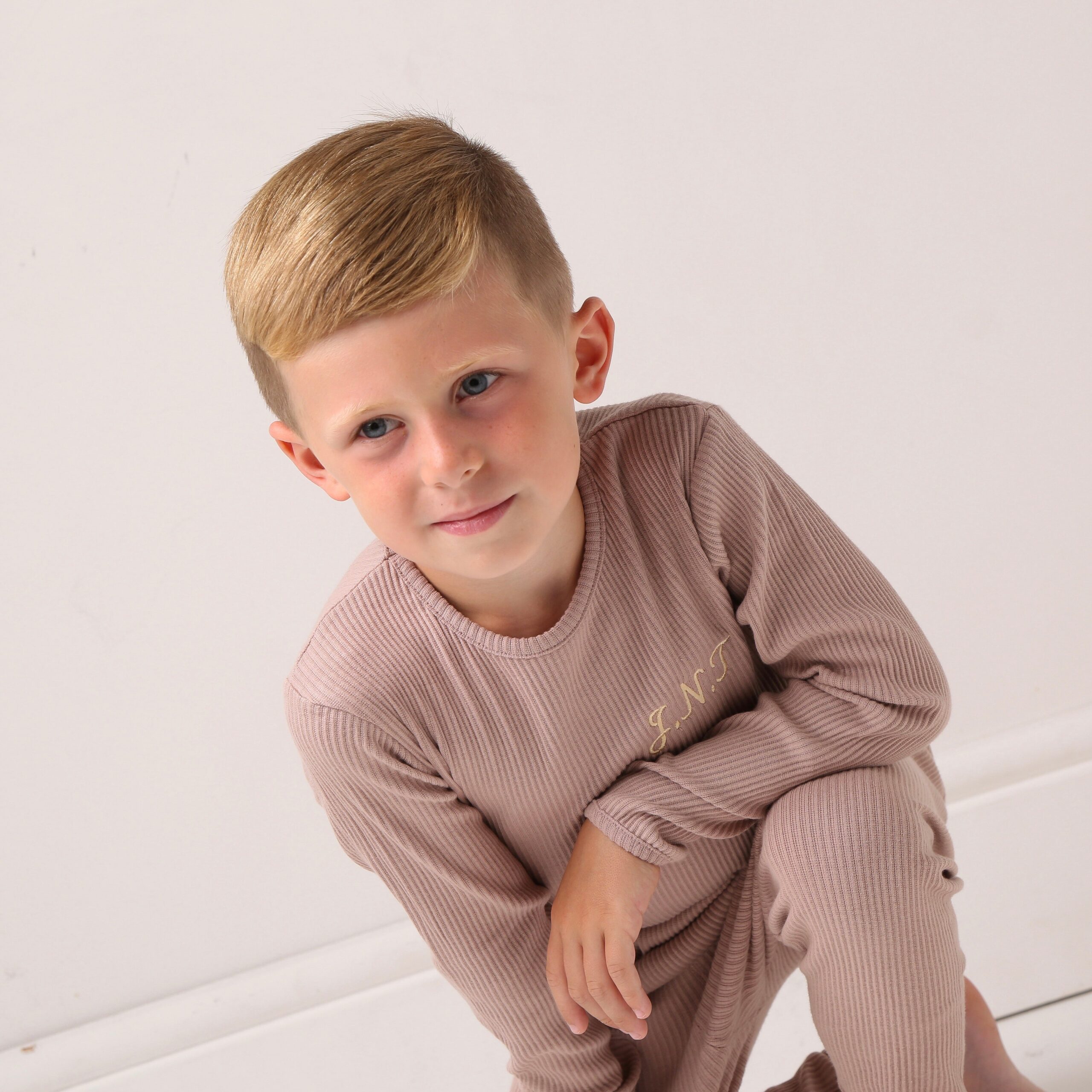 Personalised Mocha Ribbed Loungewear - Image 3
