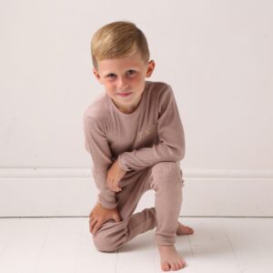 Personalised Mocha Ribbed Loungewear