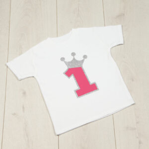 Royal Princess Silver Glitter Crown T-shirt