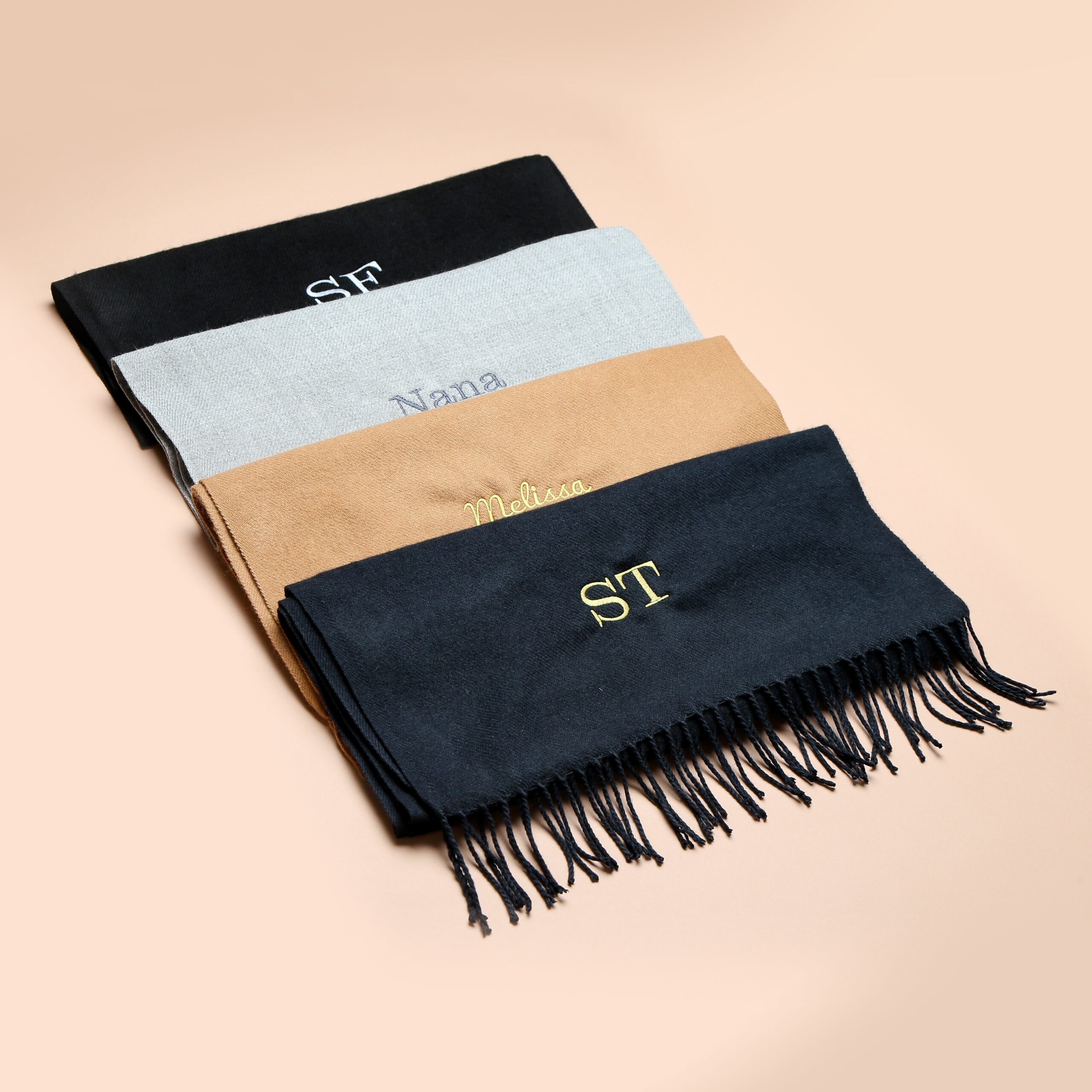Personalised Navy Adult Woven Scarf - Image 5