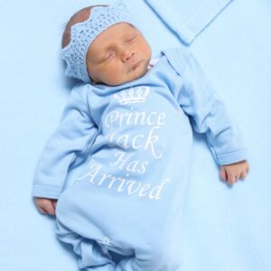 Personalised Baby Blue Prince Has Arrived Babygrow