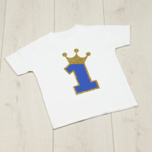 Prince Birthday Gold Glitter Crown T-Shirt