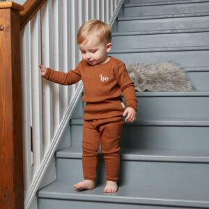 Personalised Caramel Ribbed Loungewear