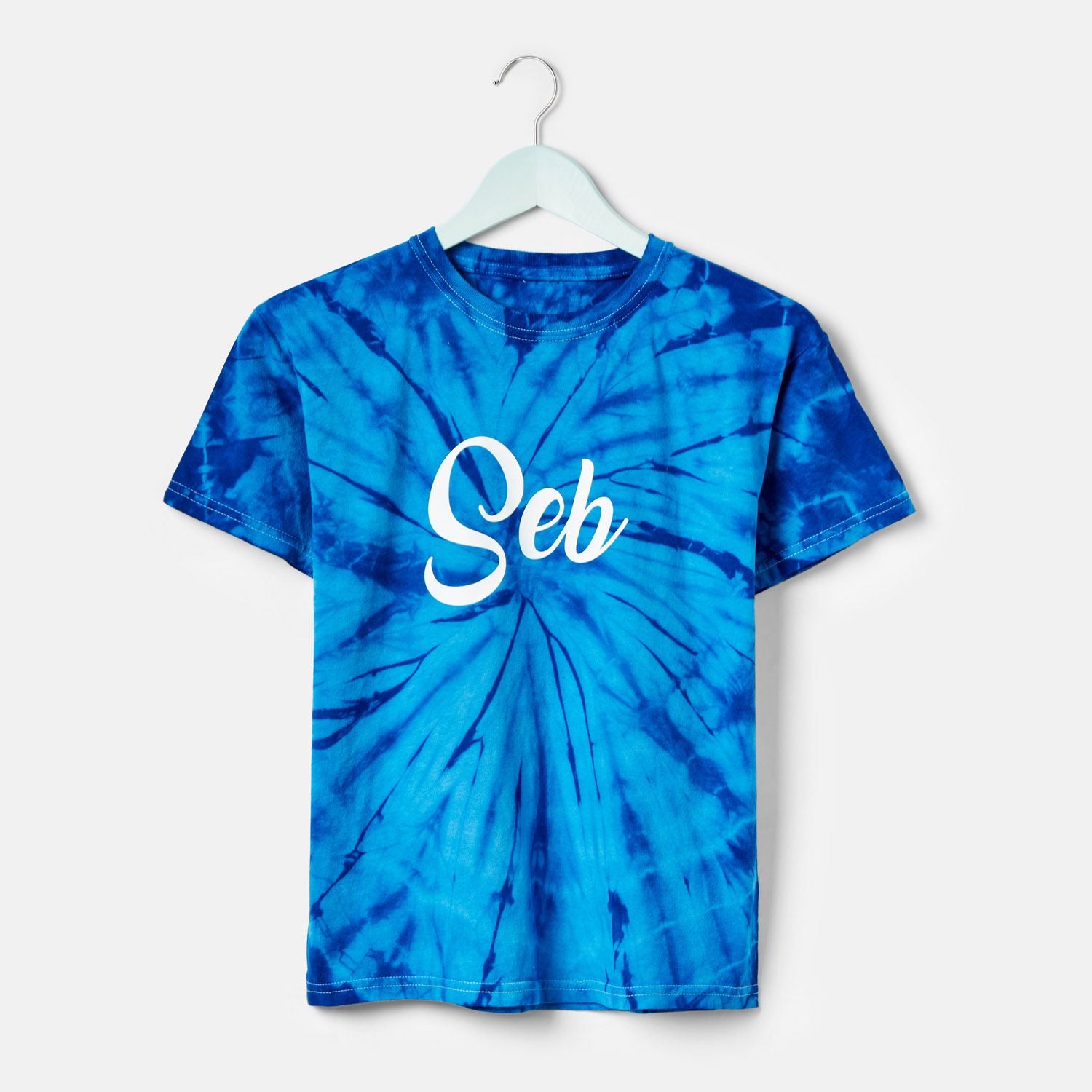 MKQ Personalised Ocean Blue Tie Dye T-shirt