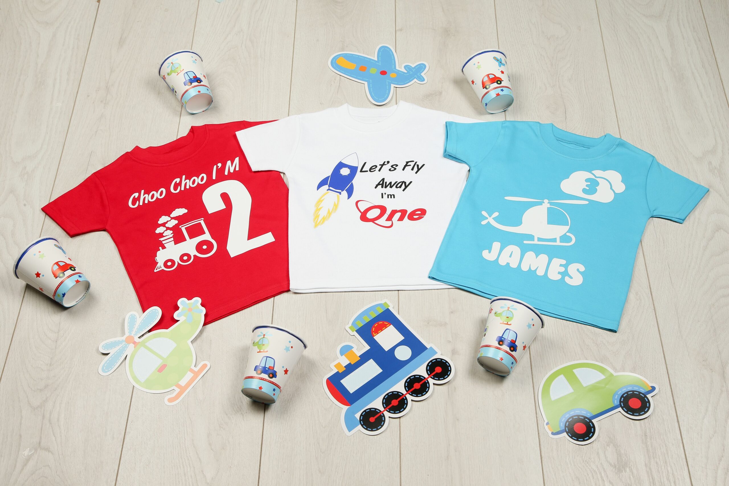 Personalised Let's Fly Away Birthday T-shirt - Image 3