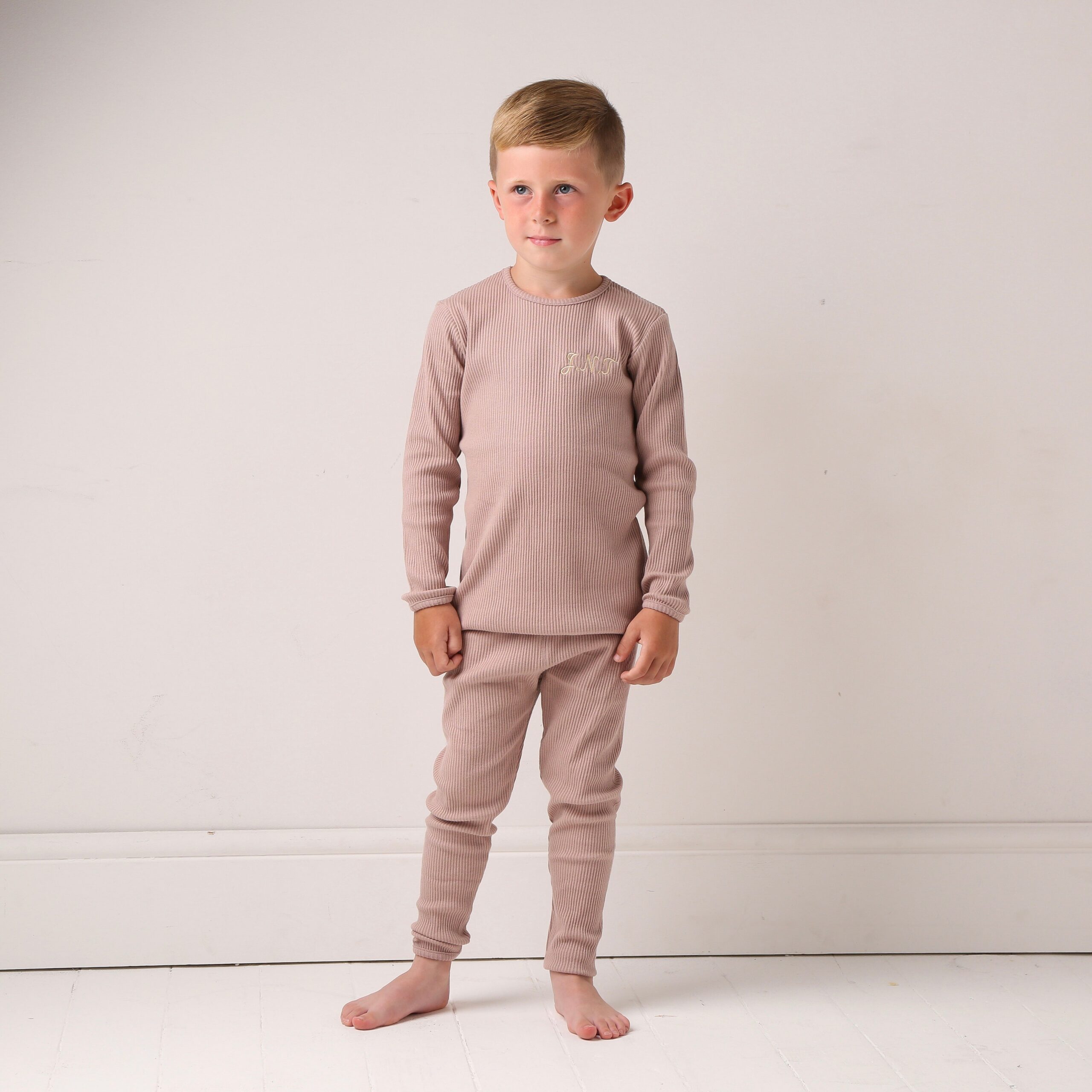Personalised Mocha Ribbed Loungewear - Image 6