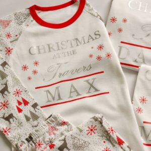 Silver and Red Matching Pyjama sets