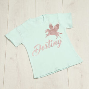 Personalised Mint Unicorn T-shirt