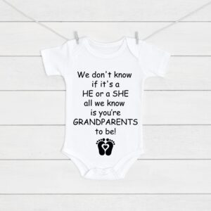 Pregnancy Announcement Grandparents To Be Baby Vest