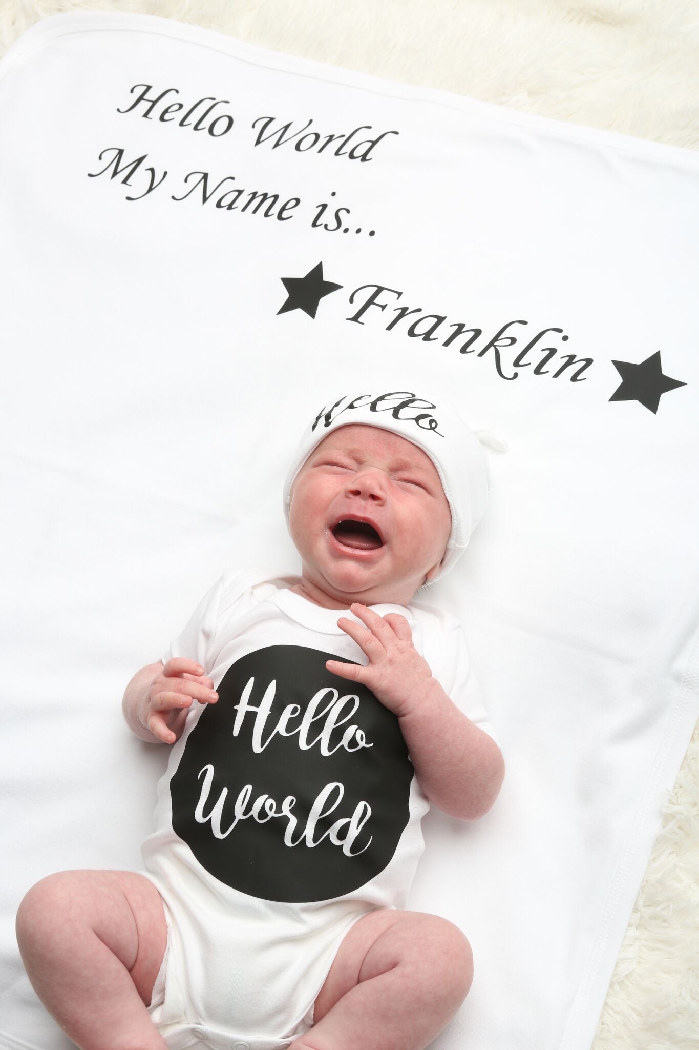 Personalised Hello World Baby Blanket - Image 6
