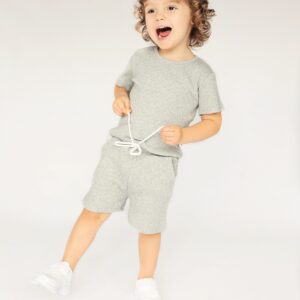 Personalised Grey Summer Ribbed Loungewear Set