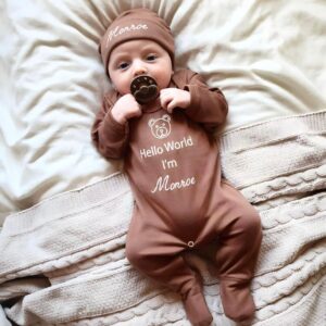 Personalised Newborn Hello World Outfit