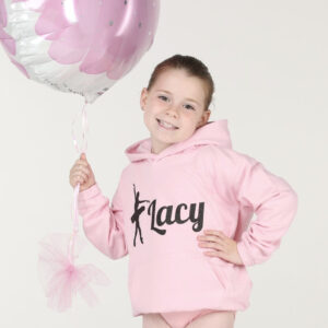 Personalised Baby Pink Ballerina Hoodie