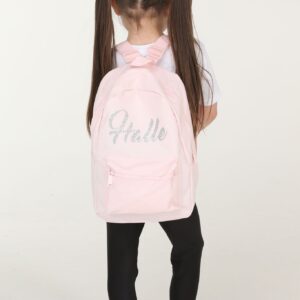 Personalised Glitter Baby Pink Mini Backpack