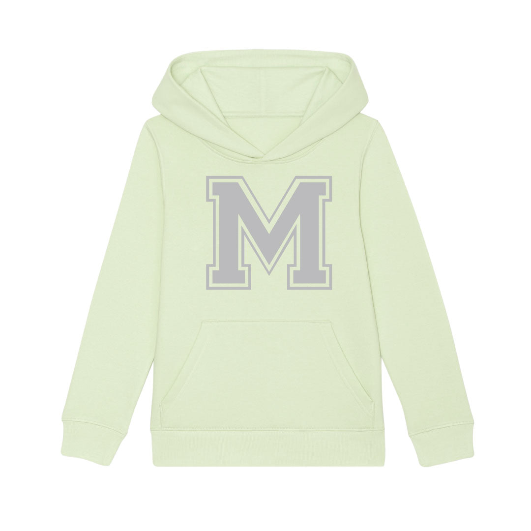 Personalised Stem Green Varsity Initial Hoodie