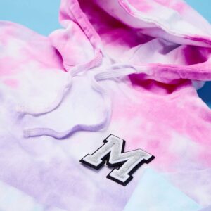 Personalised Initial Patch Cotton Candy Tie Dye Hoodie