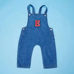 Personalised Varsity Initial Patch Dungarees