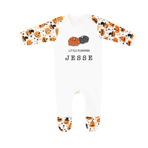Personalised Little Pumpkin Babygrow