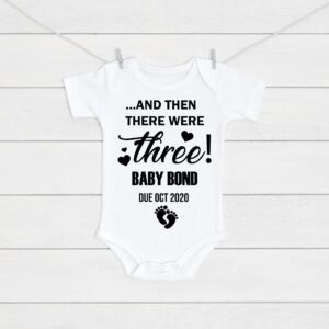 Pregnancy Announcement Baby Vest and Then There Was Three