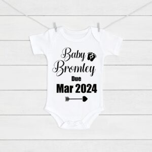 Pregnancy Baby Name Announcement Vest