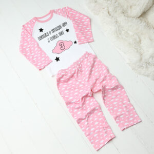 Personalised When I Wake Up Pink Cloud Birthday Pyjamas