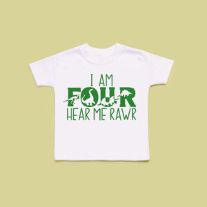 I am Age Hear Me Rawr Dinosaur Birthday t-shirt