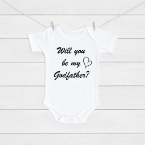 Will You Be My Godfather Baby Vest
