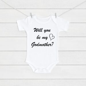 Will You Be My Godmother Baby Vest