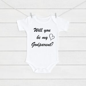 Will You Be My Godparent Baby Vest