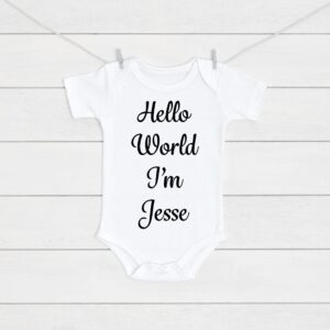 Personalised Hello World Baby Vest