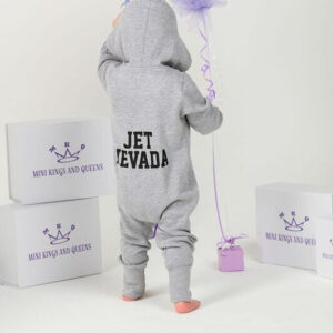 Personalised Grey Baby Onesie