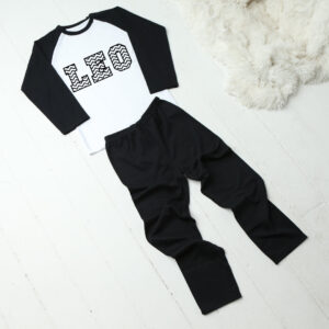 Personalised Monochrome Chevron Name Pyjamas