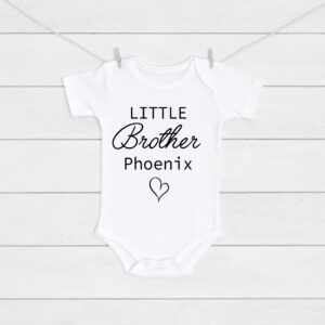 Personalised Little Brother Baby Vest