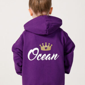 Personalised Purple Princess Hoodie