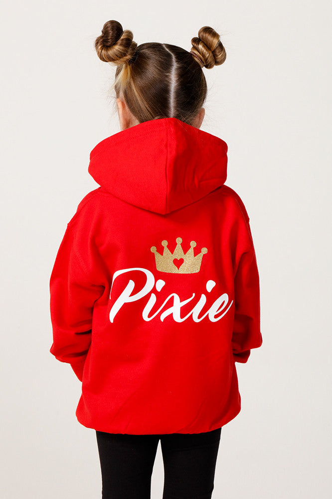 Personalised Red Princess Hoodie