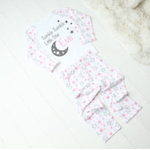 Personalised Twinkle Star Pink Pyjamas